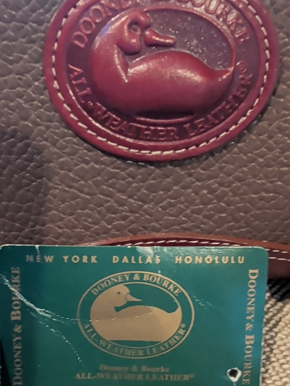 Dooney & Bourke ???? Brown Satchel with Chocolate Brown Trim and Gold Hardware - Picture 6 of 16
